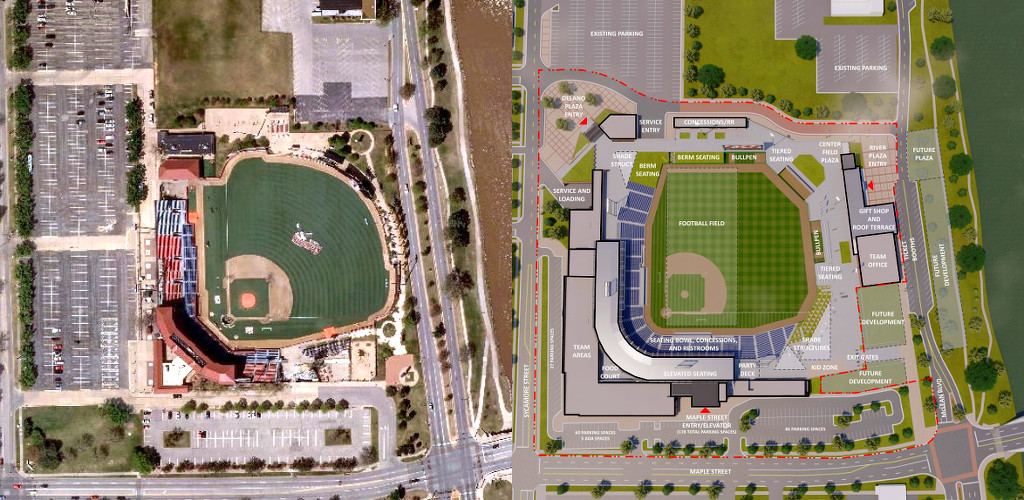 Stadium aerial side-by-side comparison